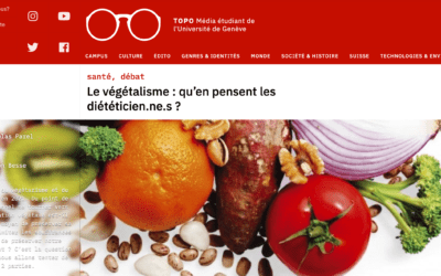 [Média] Le végétalisme : qu’en pensent les diététiciens ? article paru dans TOPO